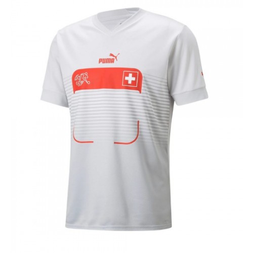 Szwajcaria Xherdan Shaqiri #23 Koszulka Wyjazdowych MŚ 2022 Krótki Rękaw
